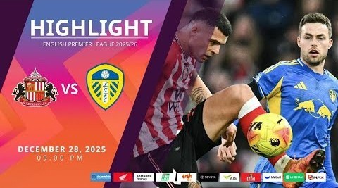 #ไฮไลท์ฟุตบอล [ ซันเดอร์แลนด์ 1 - 1 ลีดส์ ยูไนเต็ด ] พรีเมียร์ลีก อังกฤษ 2025/29.12.68