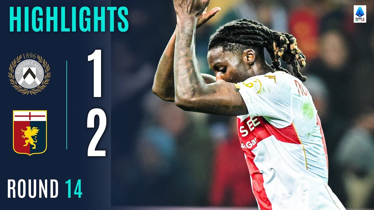 #ไฮไลท์ฟุตบอล [ อูดิเนเซ่ 1 - 2 เจนัว ] กัลโช่ เซเรียอา อิตาลี 2025/9.12.68