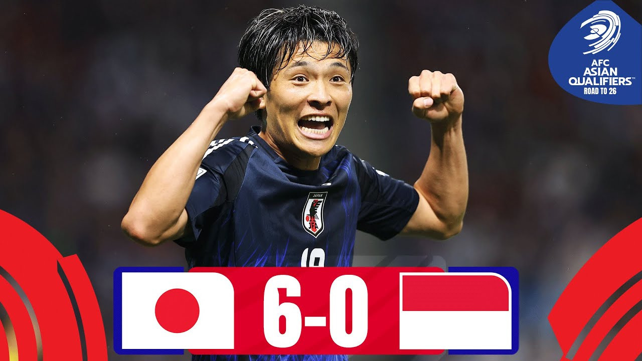 #ไฮไลท์ฟุตบอล [ ญี่ปุ่น 6 - 0 อินโดนีเซีย ] ฟุตบอลโลก รอบคัดเลือก โซนเอเชีย 2025/11.6.68